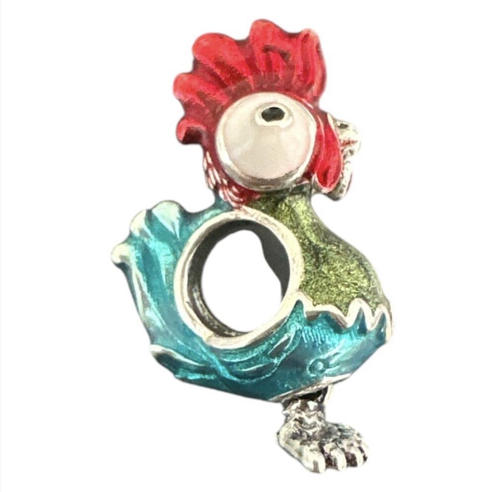 PANDORA Moana Heihei Rooster Charm Multicolor Jewelry Hei Hei Ale S925